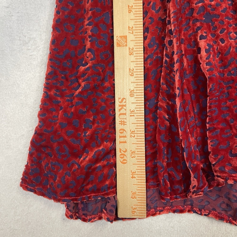 Johnny Was Jade Collection Doris Silk Blend Mini Dress Flare Boho Red Blue XS - Picture 6 of 11